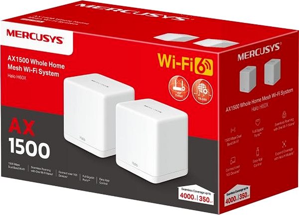 WLAN-System Mercusys Halo H60X, AX1500, 2er-Pack ...