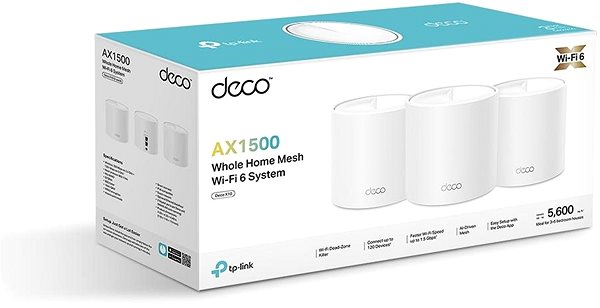 WiFi rendszer TP-Link Deco X10 AX1500 Mesh WiFi 6 systém, 3-pack ...