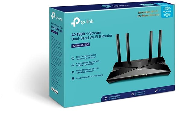 WiFi router TP-Link Archer AX1800 WiFi 6 Router ...