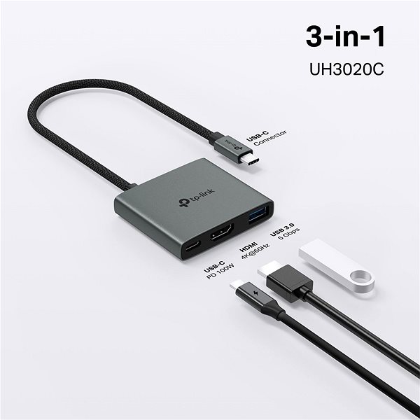 USB-Hub TP-Link UH3020C, USB-C 3-Port-Hub .