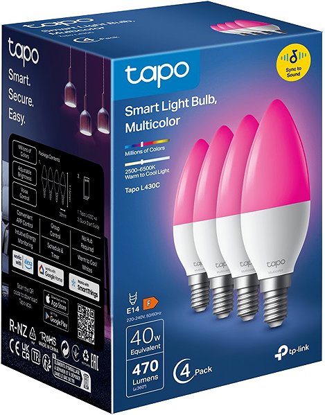 LED-Birne TP-Link Tapo L430C Smart E14 (4er-Pack) ...