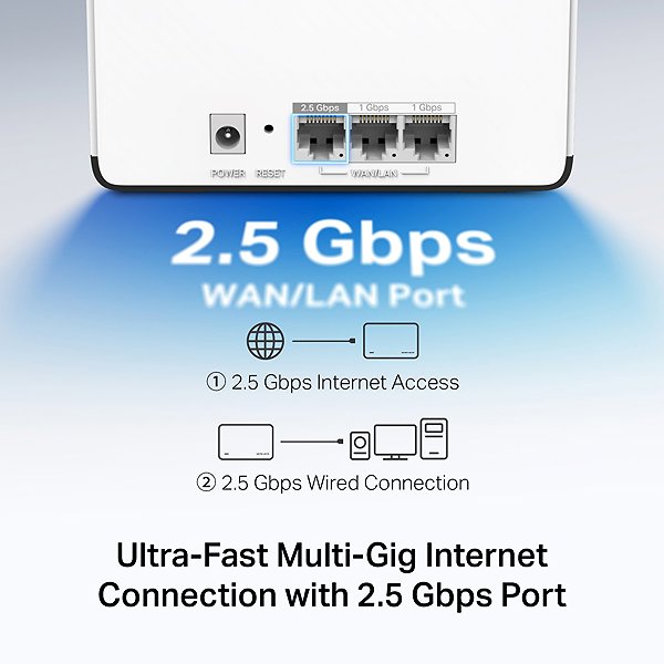WiFi System Mercusys Halo H85X AX3000 Mesh WiFi 6, 2.5G port (2-pack) ...