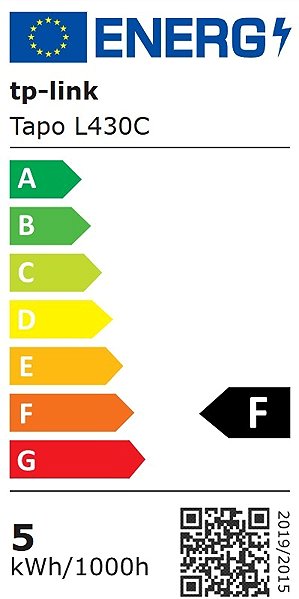 LED bulb TP-Link Tapo L430C Smart E14 Energy Label