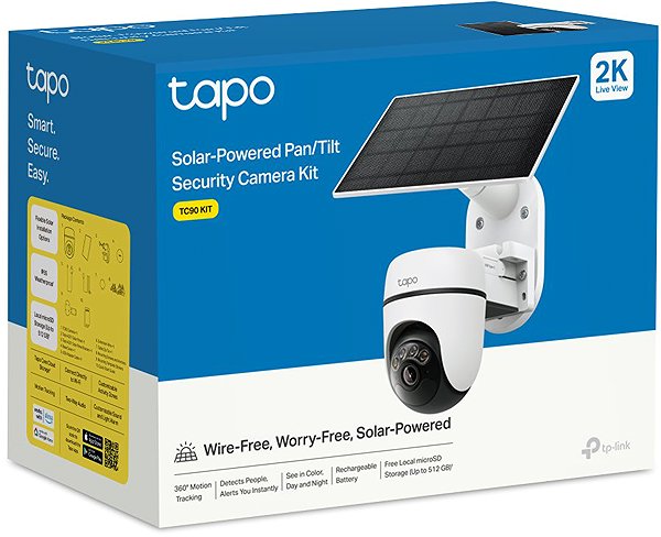 Überwachungskamera TP-Link Tapo TC90 KIT, Pan/Tilt Solar-Powered Security Camera Kit ...