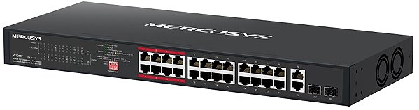 Switch Mercusys MS126CP, 24x FE PoE+ 2xGb rack switch ...
