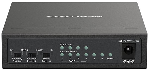 Switch Mercusys MS106GP, 6-Port Gigabit switch, 4-Port PoE+ ...