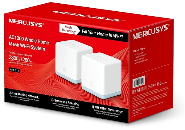 WiFi System Mercusys Halo S12(2-Pack) Packaging/box