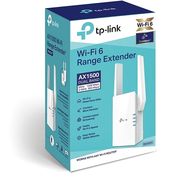 WiFi Booster TP-LINK RE505X WiFi6 Extender Packaging/box