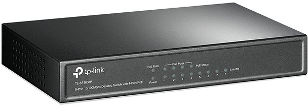 Switch TP-LINK TL-SF1008P Seitlicher Anblick