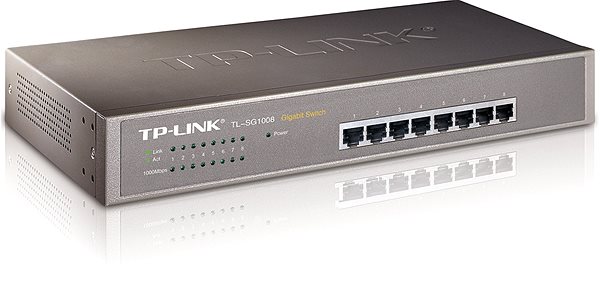 Switch TP-LINK TL-SG1008 Seitlicher Anblick