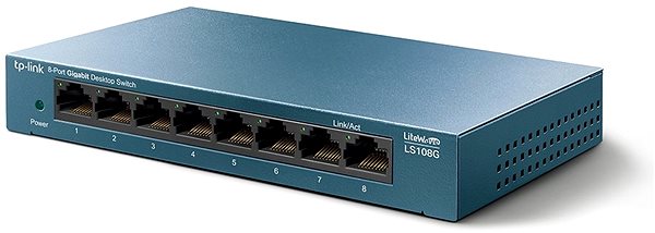 Switch TP-Link LiteWave LS108G Seitlicher Anblick