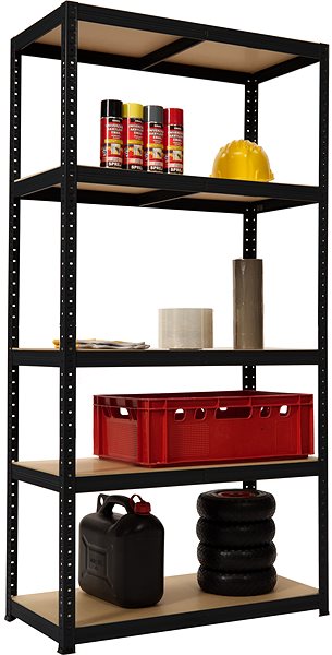 Shelving Unit Trestles Shelf rack RHU 1800 × 900 × 500 mm, black ...