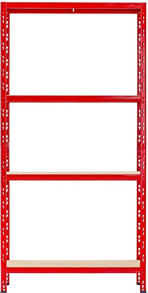 Shelving Unit Trestles Shelf rack 1+1 red ...
