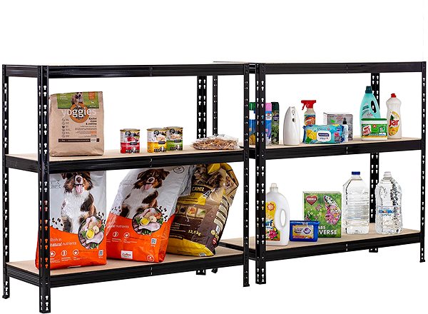 Shelving Unit Trestles Bazaar Rack RR2 2300 × 1200 × 450 mm, black ...