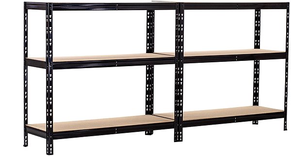 Shelving Unit Trestles Bazaar Rack RR2 2300 × 1200 × 450 mm, black ...