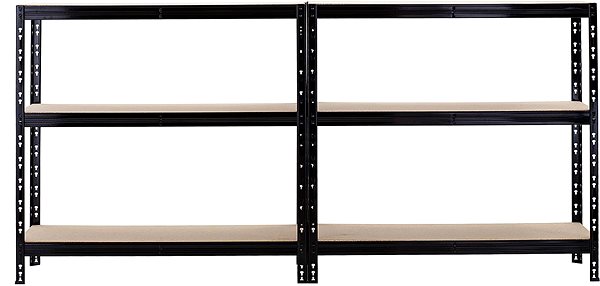 Shelving Unit Trestles Bazaar Rack RR2 2300 × 1200 × 450 mm, black ...