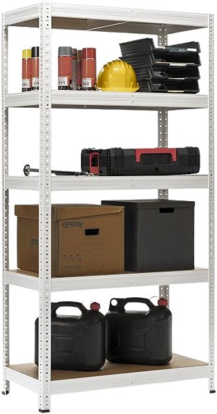 Shelving Unit Trestles Shelf rack 1800 × 1000 × 400 mm, load capacity 2100 kg, white ...