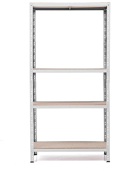 Shelving Unit Trestles Shelf rack 1800 × 900 × 450 mm, 4 shelves, white ...