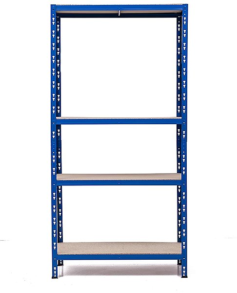 Shelving Unit Trestles Shelf rack 1800 × 900 × 450 mm, 4 shelves, blue ...