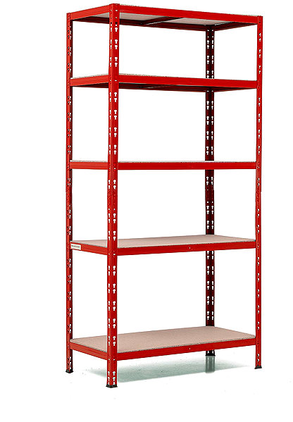 Shelving Unit Trestles Shelf rack 1800 × 900 × 500 mm, red ...