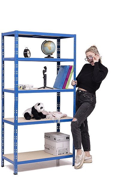 Shelving Unit Trestles Shelf rack 1800 × 900 × 500 mm, blue ...