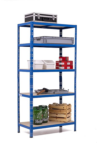 Shelving Unit Trestles Shelf rack 1800 × 900 × 500 mm, blue ...
