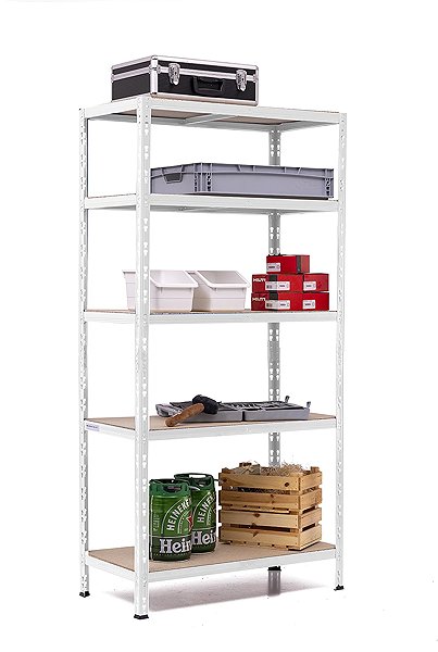 Shelving Unit Trestles Shelf rack 1800 × 900 × 500mm, white ...