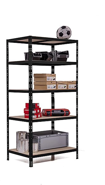 Shelving Unit Trestles Shelf rack 1800 × 900 × 600 mm, black ...