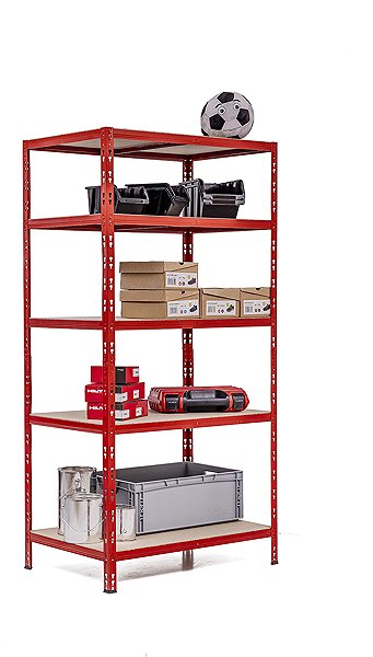 Shelving Unit Trestles Shelf rack 1800 × 900 × 600 mm, red ...
