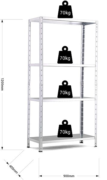 Shelving Unit Trestles Shelf Limited galvanized 4 shelves ...