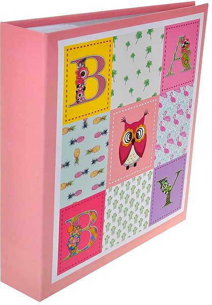 Photo Album Tradag Baby Owl Pink Lateral view