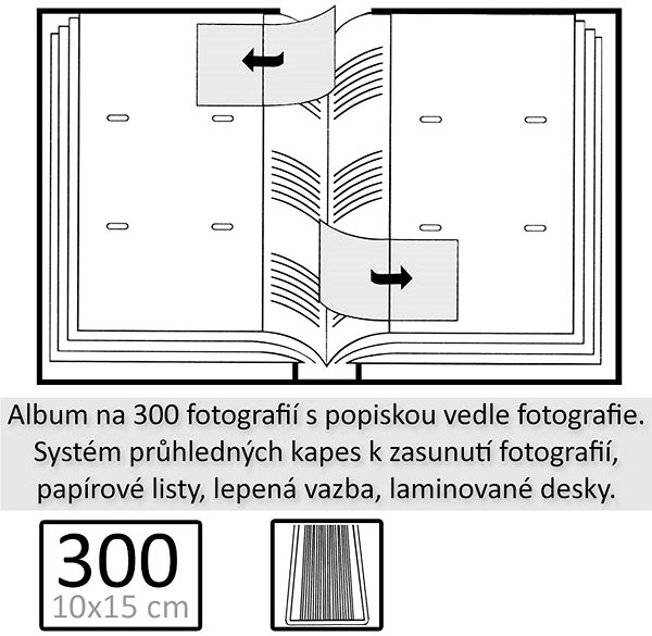 Photo Album Tradag Black and White Features/technology