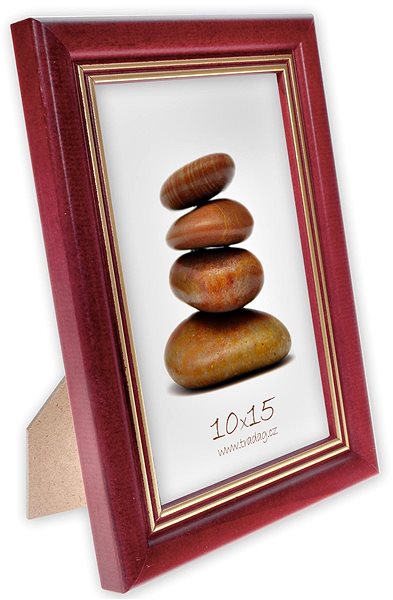 Photo Frame TRADAG Riva mahogany 10 x 15 Lateral view