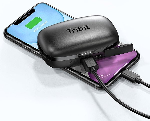 Wireless Headphones Tribit FlyBuds 3 Black ...