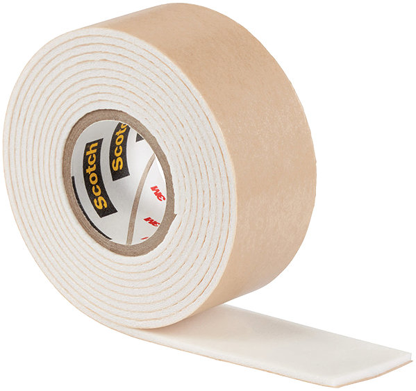 Kétoldalú ragasztó 3M™ Scotch® kétoldalas hab rögzítőszalag nedves terekbe, 19 mm × 1,5 m ...