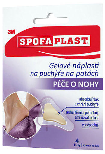 Leukoplast 3M Spofaplast Gélové náplasti na pľuzgiere na pätách 912N, 70 mm × 45 mm, 4 ks ...