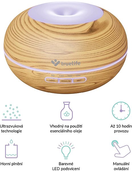 Aroma Diffuser  TrueLife AIR Diffuser D5 Light Features/technology
