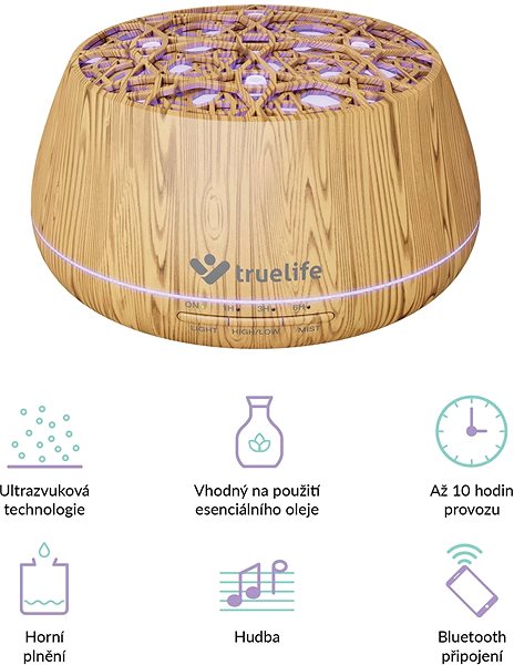 Aroma Diffuser  TrueLife AIR Diffuser D9 Smart Features/technology