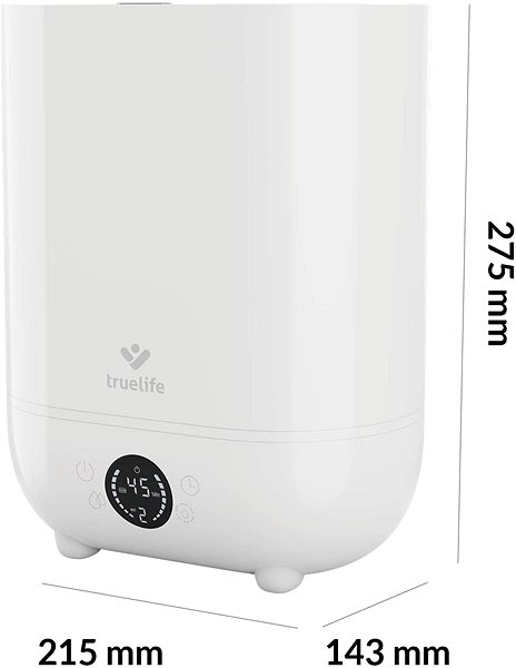 Luftbefeuchter TrueLife AIR Humidifier H5 Touch Technische Zeichnung