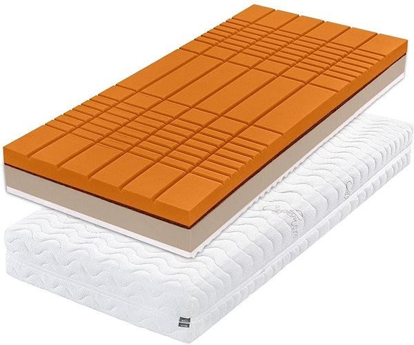 Tropico Romantika Kašmír 20cm 200x90 mattress + Talisman Geltouch pillow Side view