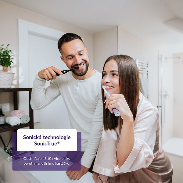 Elektrický zubní kartáček TrueLife SonicBrush Compact Duo Black / Lavender ...