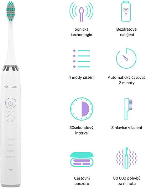 Electric Toothbrush TrueLife SonicBrush UV Features/technology