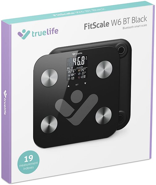 Bathroom Scale TrueLife FitScale W6 BT Black ...
