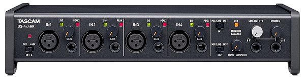 External Sound Card  Tascam US-4x4HR Connectivity (ports)