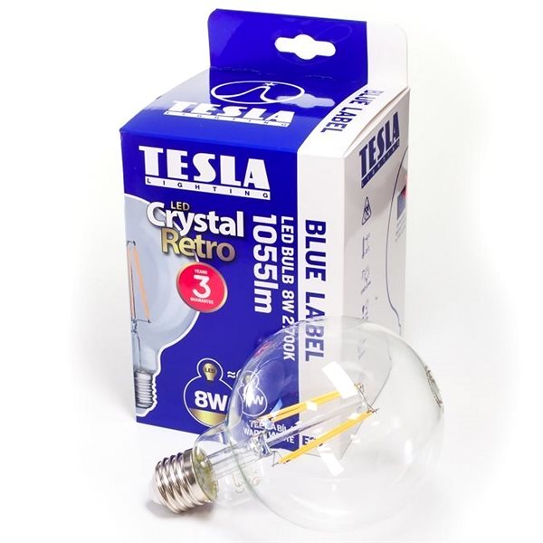 LED Bulb Tesla LED GLOBE BULB G95 VINTAGE E27 Package content