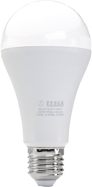 LED Bulb TESLA LED BULB E27, 18W, Warm White Screen