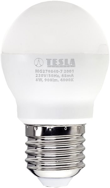 LED Bulb TESLA LED Bulb Mini-globe BULB E27, 8W, Day White Screen