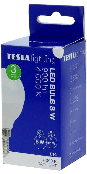 LED-Birne TESLA LED Birne Miniglobe BULB E14 - 8 Watt - Tageslicht ...