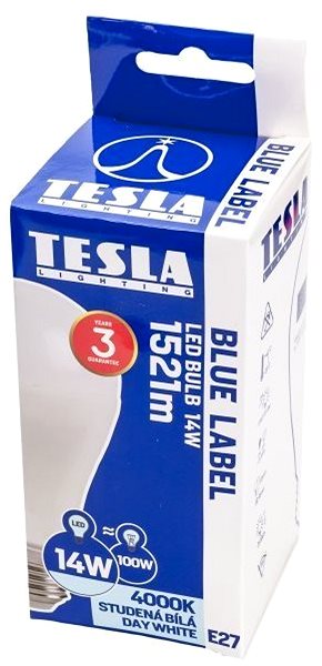 LED izzó Tesla BULB A65 E27 14W LED izzó Csomagolás/doboz