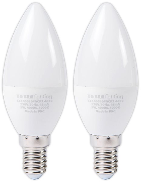 LED Bulb TESLA LED 5W E14 3000K, 2pcs ...